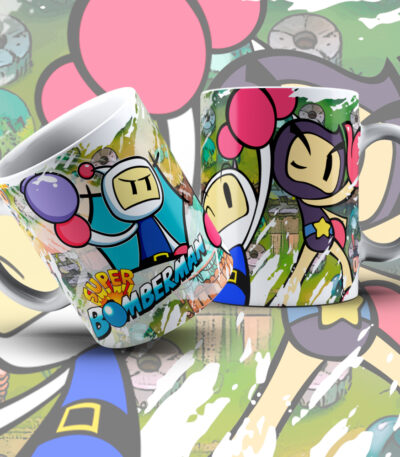 Taza Super Bomberman – Diseño Retro Gamer para Fans de Videojuegos