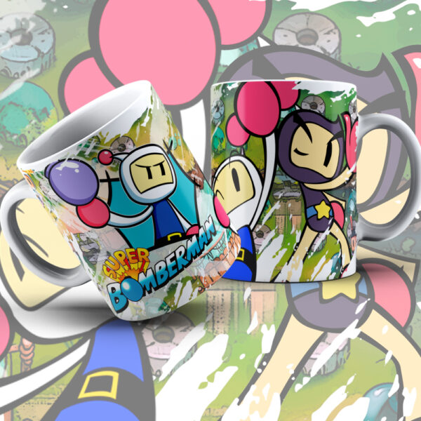 Taza Super Bomberman – Diseño Retro Gamer para Fans de Videojuegos