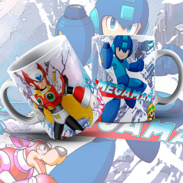Taza Mega Man – Zero y Rush Videojuegos Clásicos Retro Gamer