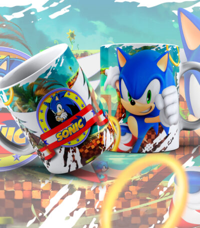 Taza Sonic The Hedgehog – Regalo Gamer Retro para Fans de Videojuegos