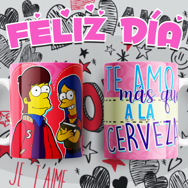 Taza Pepe Le Pew y Penélope – Somos la Pareja Perfecta – Regalo Romántico Looney Tunes