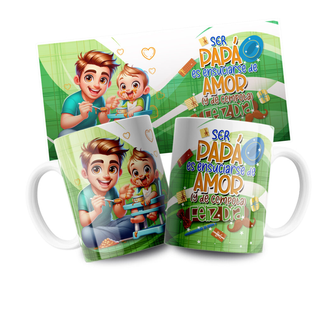 Taza “La paciencia de papá se mide en capas de maquillaje” – Regalo Divertido y Tierno para Papá