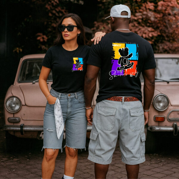 Camiseta Negra Unisex “Skaters Only” – Estilo Urbano Skate en Algodón Premium 190g