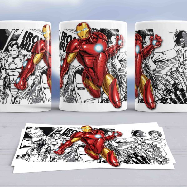 Taza Iron Man Cómic – Regalo Original para Fans de Marvel y Superhéroes