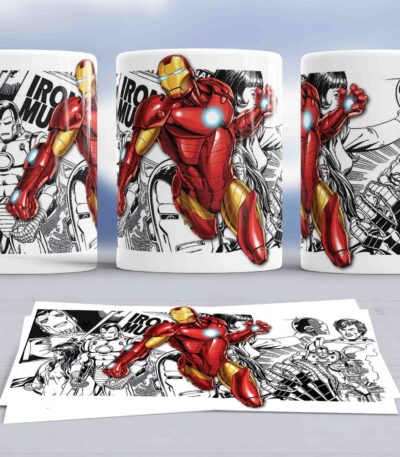 Taza Iron Man Cómic – Regalo Original para Fans de Marvel y Superhéroes