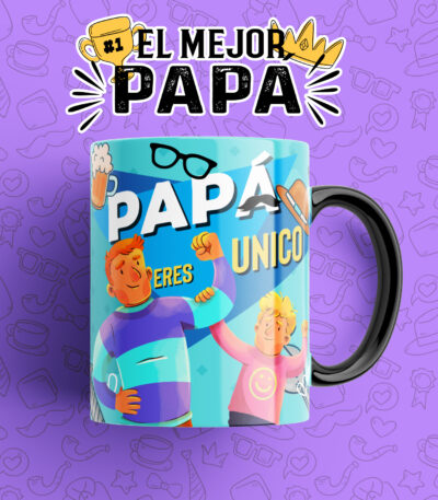 Taza “Papá, Eres Único” – Regalo Original para el Mejor Papá