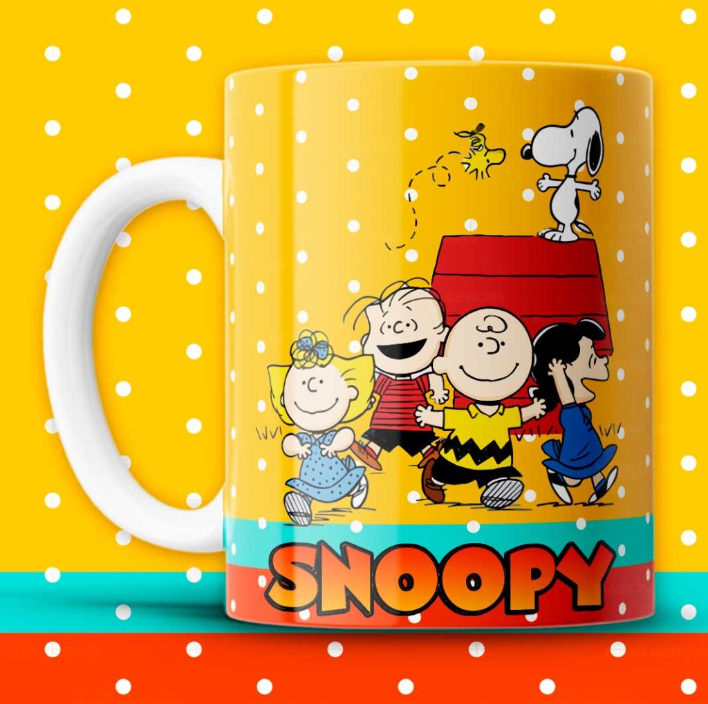 Taza Snoopy y Peanuts Celebrando – Regalo Original y Feliz para Fans de la Pandilla