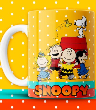 Taza Snoopy y Peanuts Celebrando – Regalo Original y Feliz para Fans de la Pandilla