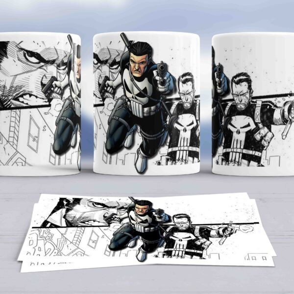 Taza Punisher Cómic – Regalo Original para Fans de Marvel y Superhéroes