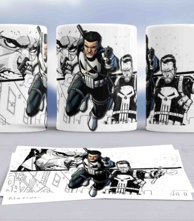 Taza Punisher Cómic – Regalo Original para Fans de Marvel y Superhéroes
