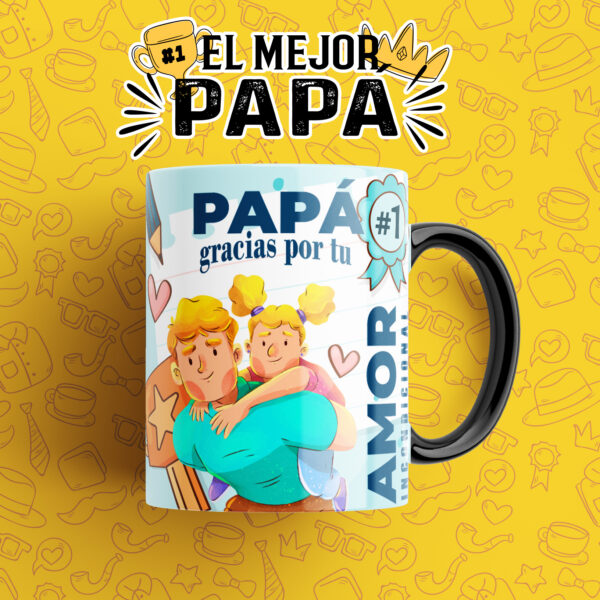 Taza “Papá, Gracias por tu Amor Incondicional” – Regalo Especial para Papás #1