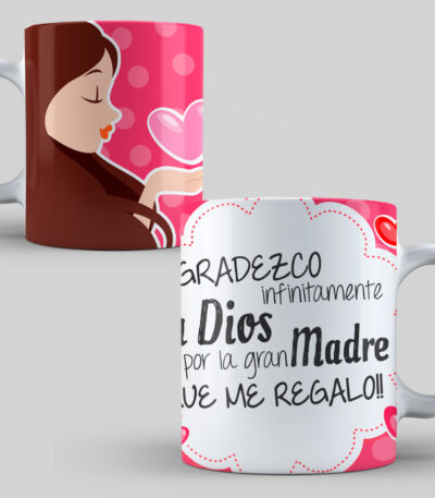 Taza Agradezco a Dios por la Gran Madre que me Regaló – Regalo Especial para Mamá