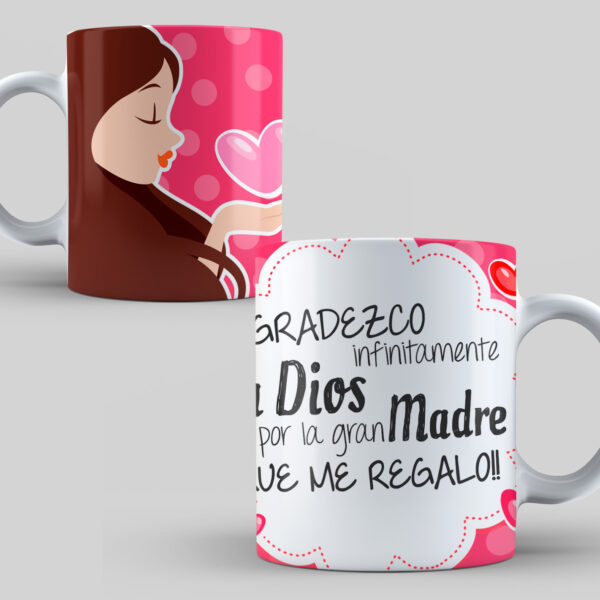 Taza Agradezco a Dios por la Gran Madre que me Regaló – Regalo Especial para Mamá