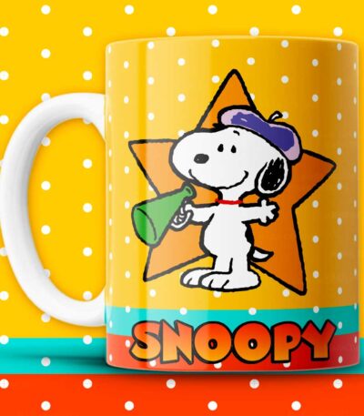 Taza Snoopy Estrella – Diseño de Director de Cine para Fans de Peanuts