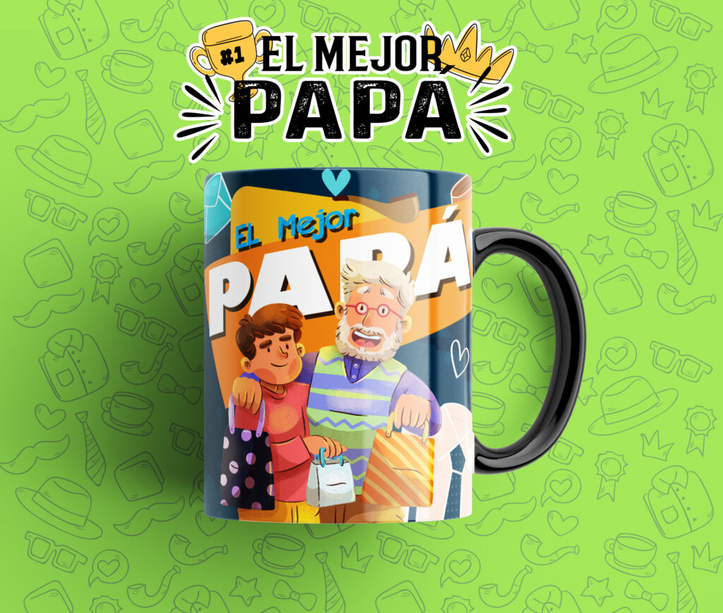 Taza “El Mejor Papá” – Regalo Emotivo para Papá o Abuelo en el Día del Padre