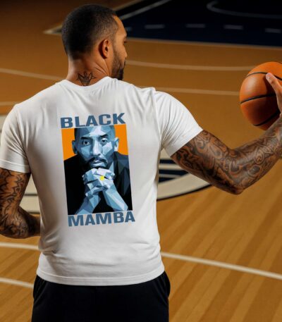 Camiseta Blanca Premium «Black Mamba» – Homenaje Urbano al Baloncesto