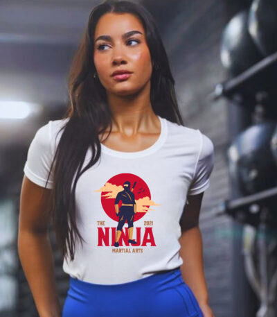 Camiseta Blanca Premium «Ninja Warrior – Martial Arts» – Estilo Japonés y Espíritu Guerrero
