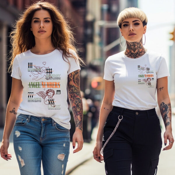 Camiseta Blanca Premium «Angel Numbers» – Estilo Urbano y Místico