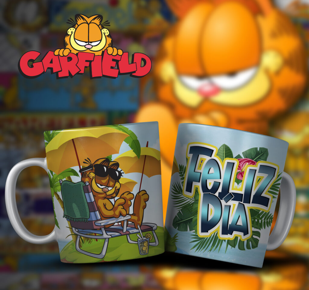 Taza Garfield “Feliz Día” Relax – Regalo Original para los Amantes del Descanso y el Buen Humor