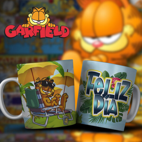 Taza Garfield “Feliz Día” Relax – Regalo Original para los Amantes del Descanso y el Buen Humor