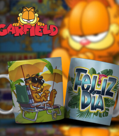 Taza Garfield “Feliz Día” Relax – Regalo Original para los Amantes del Descanso y el Buen Humor