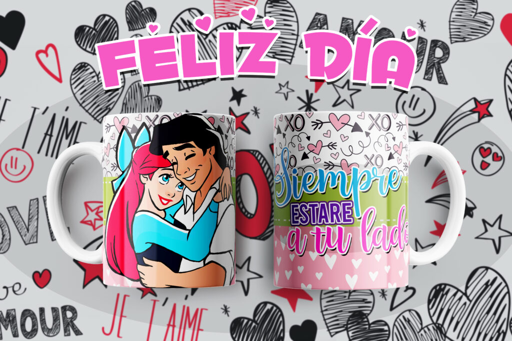 Taza de Amor Disney Príncipes – “Eres lo mejor que me ha pasado” Regalo Romántico para Parejas
