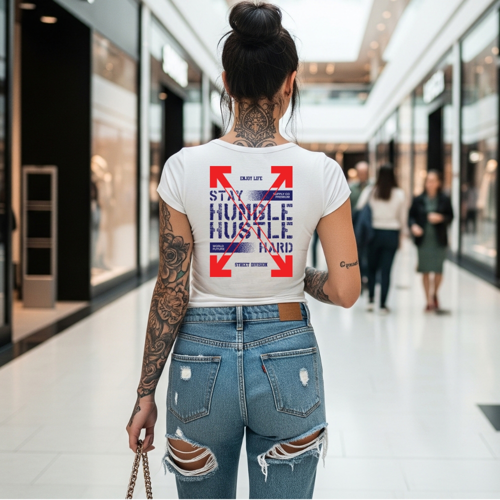 Camiseta Blanca “Stay Humble Hustle Hard” – Streetwear Urbano Unisex Camiseta Blanca “Stay Humble Hustle Hard” – Streetwear Urbano Unisex